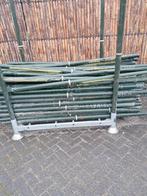 Hekwerk palen rond 6cm, Tuin en Terras, Tuinhekken en Hekwerk, Ophalen, Zo goed als nieuw, IJzer, Dubbelstaafmat hekwerk