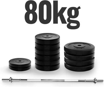 Halterset 80 kg halter halterstang GRATIS VERZENDEN! beschikbaar voor biedingen