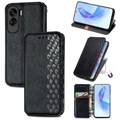 Luxe PU Lederen Wallet Case Set voor Honor 90 Lite _ Zwart, Telecommunicatie, Mobiele telefoons | Hoesjes en Frontjes | Overige merken