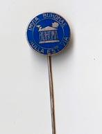 emaille speld BUHOMA Invia buhomae nulla est via, Verzamelen, Speldjes, Pins en Buttons, Ophalen of Verzenden, Overige onderwerpen