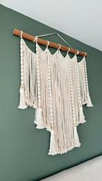 Mooie Macramé Wandhanger met teak, Ophalen, Zo goed als nieuw