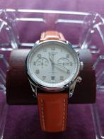 Longines Master AVIGATION Automatic Chronograph 40 mm set, Leer, Staal, Polshorloge, Zo goed als nieuw