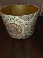 Handgemaakte Lampenkap met Bloemmotief, 25 tot 50 cm, Ophalen of Verzenden, Zo goed als nieuw, Bruin