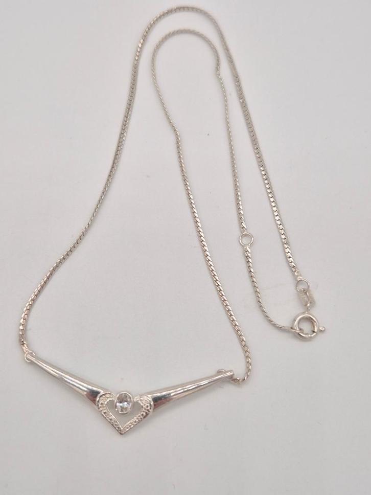 Prachtige Zilveren ketting 925, Sieraden, Tassen en Uiterlijk, Kettingen, Zo goed als nieuw, Zilver, Zilver, Met hanger, Verzenden