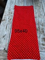Laken rood met witte stippen 95x40 lakentje wieg, Ophalen of Verzenden, Nieuw, 85 tot 100 cm, Overige typen