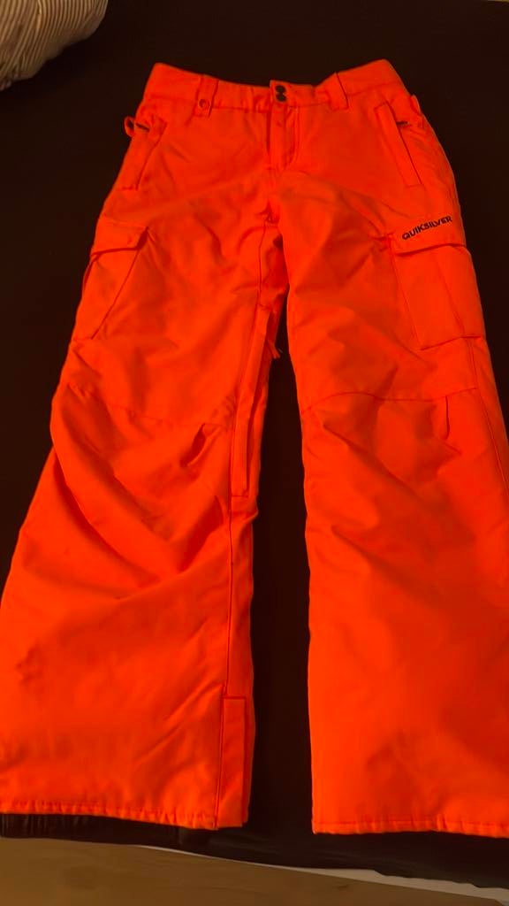 Quiksilver oranje skibroek  - maat 176 (S), Kinderen en Baby's, Kinderkleding | Maat 176, Ophalen of Verzenden, Gebruikt, Jongen of Meisje