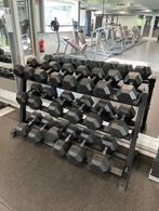 Hexagon dumbells t/m 40 kg inclusief rekken, Ophalen, Gebruikt, Benen, Dumbbell