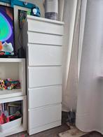 Malm ladekast met spiegel, Huis en Inrichting, Kasten | Ladekasten, Ophalen, Minder dan 50 cm, Gebruikt, 5 laden of meer