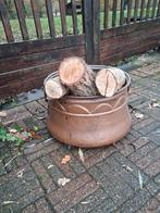Koperen Houtbak / Plantenbak, Huis en Inrichting, Haarden, Ophalen of Verzenden, Gebruikt
