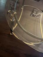 Glazen Salontafel Ovaal, Huis en Inrichting, Gebruikt, 100 tot 150 cm, Ophalen of Verzenden, Glas