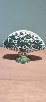 Vintage Servethouder met Groen Design, Gebruikt, Aardewerk of Porselein, Ophalen of Verzenden, Minder dan 50 cm