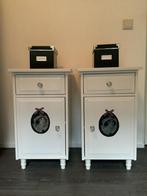 2 witte nachtkastje  grote serre tuintafel salontafel, Huis en Inrichting, Kasten | Overige, Ophalen, Zo goed als nieuw