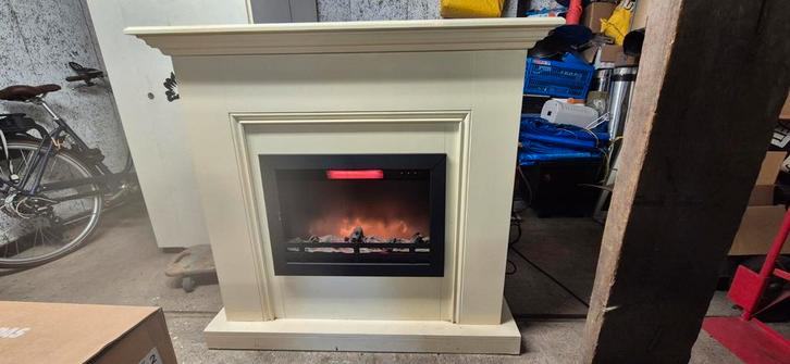 Elektrische Sfeerhaard met MDF Ombouw - 3 Standen, Huis en Inrichting, Haarden, Zo goed als nieuw, Elektrische haard, Ophalen