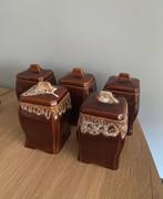 Aardewerk opbergpotten, Ophalen of Verzenden, Gebruikt
