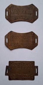 Nederlandse fietsplaatjes Rijwielbelasting 3x, Ophalen of Verzenden