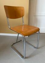 8 Gispen buisframe stoelen, Ophalen, Gebruikt, Hout, Vijf, Zes of meer stoelen