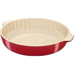 Staub Keramiek Ovenschaal Taartvorm Gratineerschaal 30cm 2L, Ophalen of Verzenden, Nieuw, Rood, Schaal