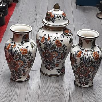 Kaststel Delft Polychroom - flora keramiek -  handwerk beschikbaar voor biedingen