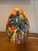 Ilu glazen lamp gedecoreerd, Ophalen of Verzenden, Gebruikt, Minder dan 50 cm