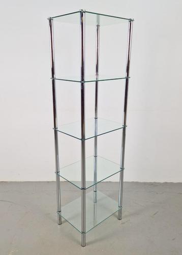 Vintage postmodern display rek metaal glas ‘60 modulaire beschikbaar voor biedingen
