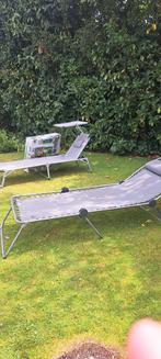 Campingtafel, ligbedden met zonnedak & standstoelen, Ophalen, Gebruikt, Overige