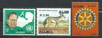 Zambia 2013 overdrukken postfris rotary jakhals Hammarskjold, Zambia, Verzenden, Postfris