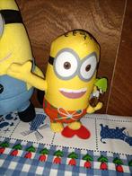 2 x Minions knuffel Minion 28 cm + 19 cm groot, Ophalen of Verzenden