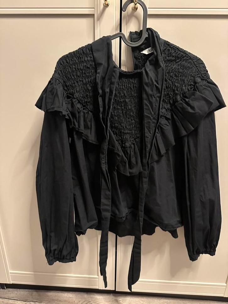 Zara zwarte blouse top topje chique M nieuw, Kleding | Dames, Blouses en Tunieken, Nieuw, Maat 38/40 (M), Zwart, Ophalen of Verzenden