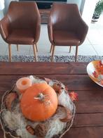 2 cognac kuipstoelen, Huis en Inrichting, Stoelen, Ophalen, Zo goed als nieuw, Bruin