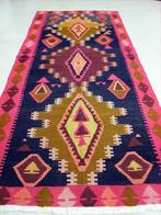 Perzisch tapijt Kazak kelim 350x142/Vloerkleed/kilim/Oosters, Blauw, 150 tot 200 cm, 200 cm of meer, Ophalen of Verzenden