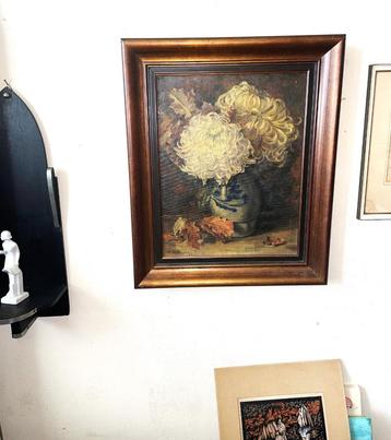 Uniek ! olieverf schilderij bloemen 1929 van PIET VERHAAREN beschikbaar voor biedingen