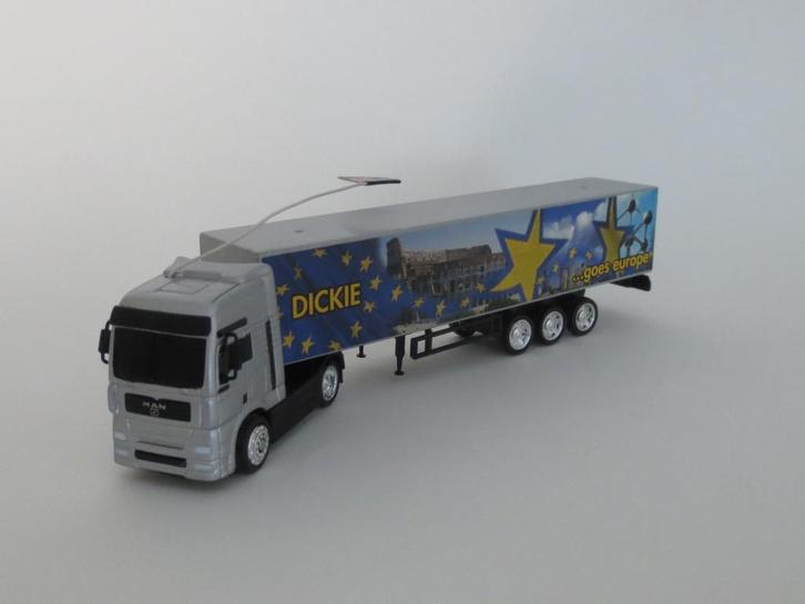 MAN-truck & trailer, 1:72, Dickie RC afstandsbediening, zgan, Hobby en Vrije tijd, Modelauto's | Overige schalen, Zo goed als nieuw