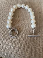Ti Sento Parelarmband armband parel zilver, Wit, Ophalen of Verzenden, Zo goed als nieuw, Met bedels of kralen