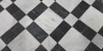Wit en zwart marmer 30.5x30.5 / 4.8x4.8 octagon vloertegel, Nieuw, Ophalen of Verzenden, 20 tot 40 cm, 10 m² of meer