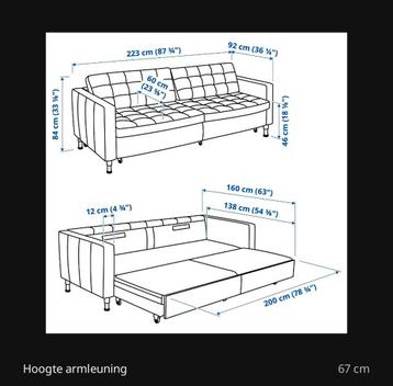 Driezits (slaapbank) Ikea Landskrona lichtgroen - afbeelding 5