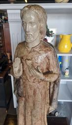 Christus beeld steen zoutkristallen glazuur ca 84 cm, Antiek en Kunst, Antiek | Religie, Ophalen
