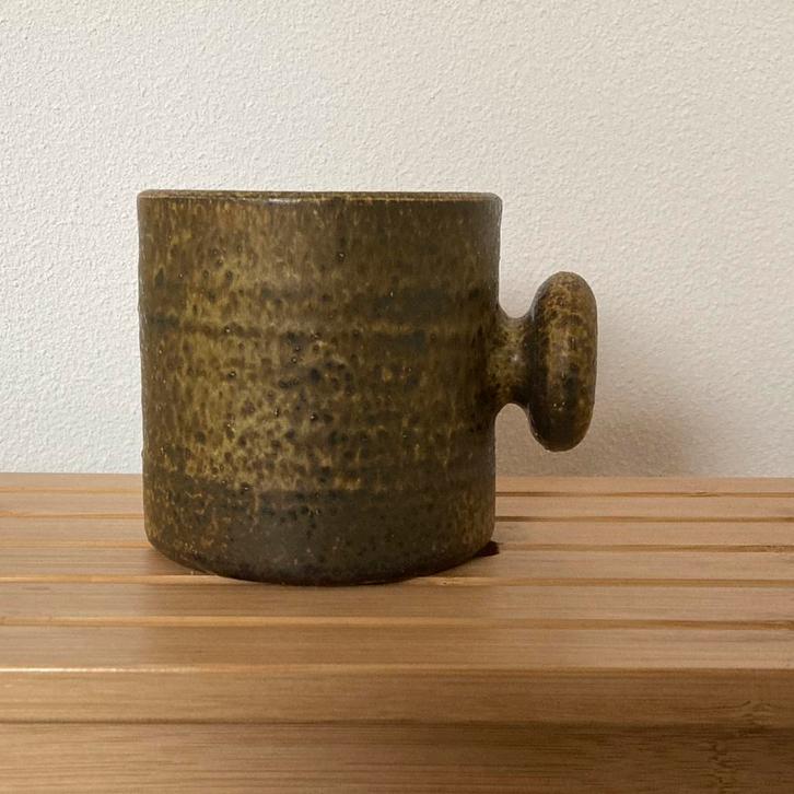 Vintage Mobach bloempot met knop van Piet Klepper, Antiek en Kunst, Antiek | Keramiek en Aardewerk, Ophalen of Verzenden