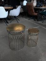 kleine Bijzettafel set goud - outlet korting, Ophalen, Zo goed als nieuw, Rond, Binnen
