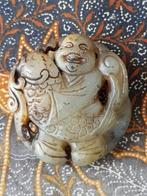 Mooi antiek Chinees jade amulet met Boeddha 5,2 cm., Antiek en Kunst, Ophalen of Verzenden