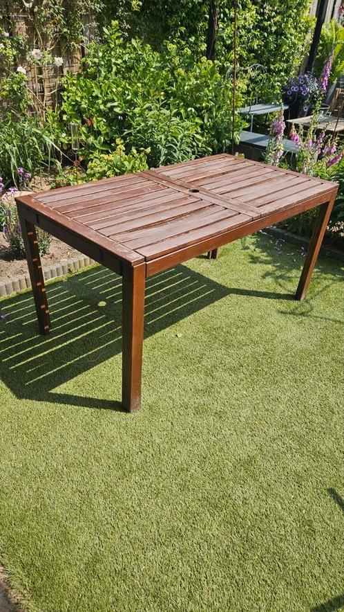 Hardhouten tuintafel, Tuin en Terras, Tuintafels, Gebruikt, Ophalen