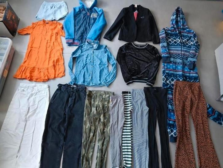 Pakket meisjeskleding 158 164, Kinderen en Baby's, Kinderkleding | Maat 158, Zo goed als nieuw, Meisje, Broek, Ophalen of Verzenden