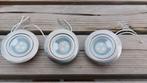 3 RVS LED Inbouwspots, Huis en Inrichting, Lampen | Spots, Gebruikt, Led, Metaal of Aluminium, Ophalen of Verzenden