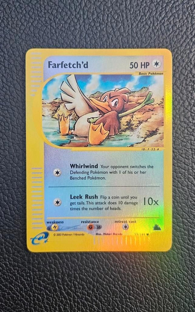 Farfetch'd reverse Holo - Skyridge - Pokémon kaart, Hobby en Vrije tijd, Verzamelkaartspellen | Pokémon, Gebruikt, Losse kaart