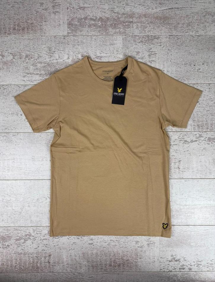 Lyle & Scott Licht Bruin T-Shirt - Nieuw - Maat S/M/XL, Kleding | Heren, T-shirts, Nieuw, Maat 46 (S) of kleiner, Bruin, Ophalen of Verzenden
