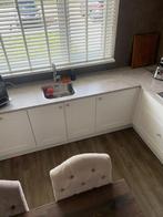 Nette Bruynzeel keuken met apparatuur, Huis en Inrichting, Keuken | Complete keukens, Ophalen, Gebruikt, Wit, Hoekkeuken