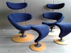 Set van 2x Variér (Stokke) Peel (Nachtblauw), Heel Mooi!, Huis en Inrichting, Fauteuils, Ophalen, Metaal, Zo goed als nieuw, Variér