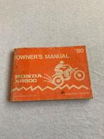 Instructie boekje Honda XR 500, Motoren, Ophalen, Honda