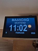Senioren dementie klok met functies, Ophalen of Verzenden, Zo goed als nieuw, Digitaal, Wekker of Tafelklok