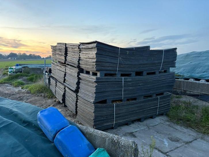 Grote partij gebruikte kunststof rijplaten 300x100cm te koop, Doe-het-zelf en Verbouw, Platen en Panelen, Gebruikt, Overige materialen