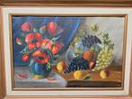 Erg mooi stilleven met Fruit en Bloemen, Antiek en Kunst, Ophalen of Verzenden